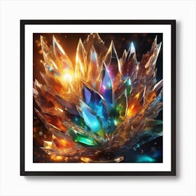 Fire Broken Glass Effect No Background Stunning Something That Even Doesnt Exist Mythical Bei Art Print