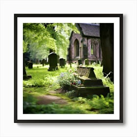 Remembrance Vintage Tomb Landmark Beautiful Plant Headstone Culture Old Architecture Rest (4) Art Print