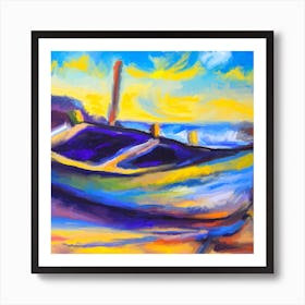 Boat On The Shore Art Print