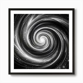 Black and White Abstract Art 242 Art Print