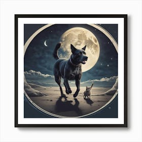 Moonlight Walk Art Print