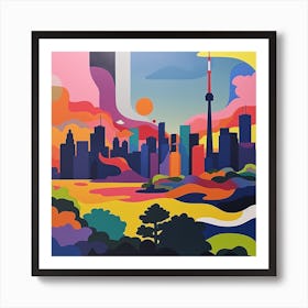 Abstract Travel Collection Toronto Canada 8 Art Print