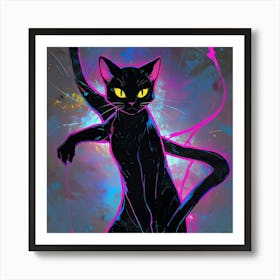 Black Cat Art Print