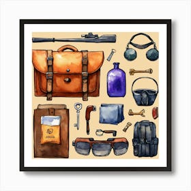 Bag With Burglar Equipment (3) Art Print