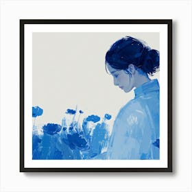 Blue Flowers Art Print