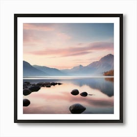 Sunrise At Lake Gilbert Art Print