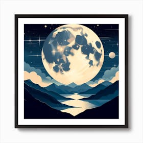 Full Moon Art Print