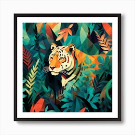 Tiger In The Jungle 5 Art Print