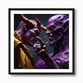 Demons And Angels Art Print