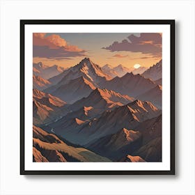 Mountain Peaks Art Print