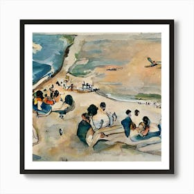 People At The Beach Art Print