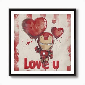 Valantines Day Baby Iron Man 1 Art Print