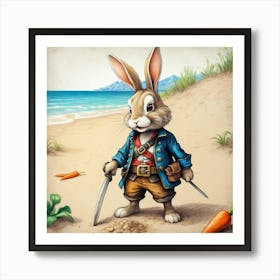 Pirate Bunny 7 Art Print