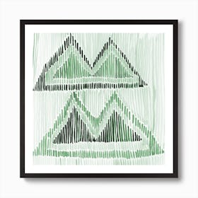 Chilili Watercolor Print In Green Art Print