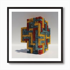 Puzzle Block Art Print