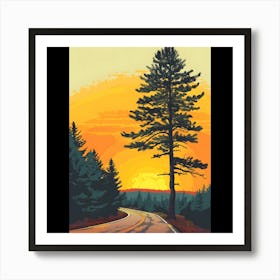 Sunset Road Art Print