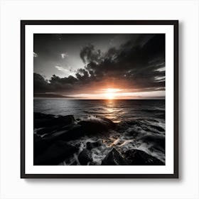 Sunset Over The Ocean 255 Art Print