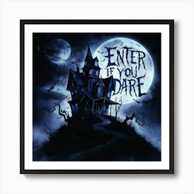 Happy halloween Illustration Spooky Horror devi background5 (2) Art Print