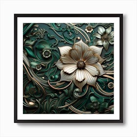 Abstract Floral Painting Art Print