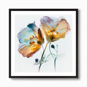 Watercolor Flower Abstract 23 Art Print