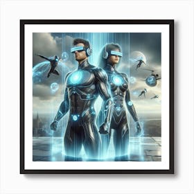 Futuristic Couple 52 Art Print