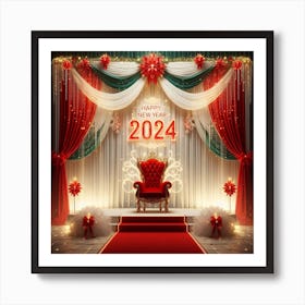 Happy New Year 2024B Art Print