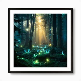 Fairy Forest Paintings Art Print 5 Art Print