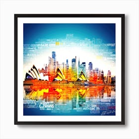 Ode To Australia - Sydney Skyline Art Print