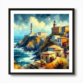 Lighthouse By The Sea 2 Art Print