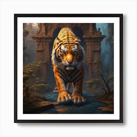 Tiger In The Forest Art Print