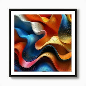 Abstract Wavy Pattern 8 Art Print