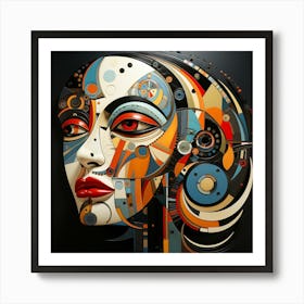 Abstract Portrait Of A Woman Art Print