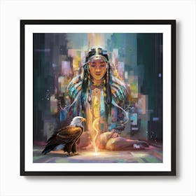 Eagle Woman Art Print