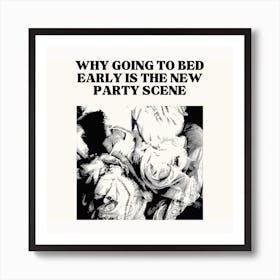 Party Scene Square Art Print