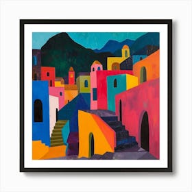 Abstract Travel Collection Antigua Guatemala 1 Art Print