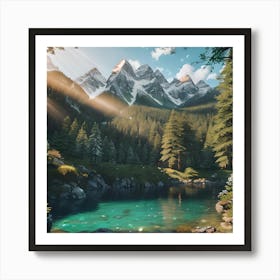 Mountain Lake Art Print