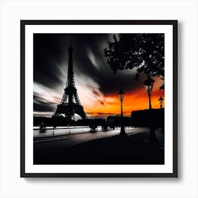 Sunset In Paris 10 Art Print