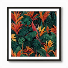 Tropical Leaves 1 Art Print