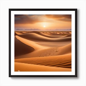 Sunset In The Sahara Art Print