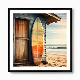 Surfboard On The Beach 7 Art Print