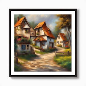 Village In The Countryside Art Print