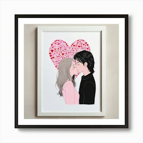 Valentine'S Day Kiss Art Print