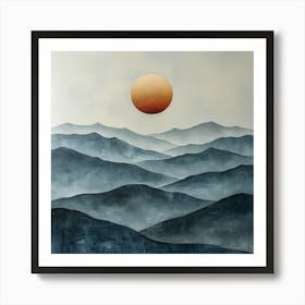 Sunset Over The Mountains - city wall art, colorful wall art, home decor, minimal art, modern wall art, wall art, wall decoration, wall print colourful wall art, decor wall art, digital art, digital art download, interior wall art, downloadable art, eclectic wall, fantasy wall art, home decoration, home decor wall, printable art, printable wall art, wall art prints, artistic expression, contemporary, modern art print Art Print