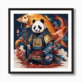 Warrior Panda Art Print