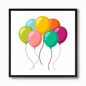 Colorful Balloons Art Print