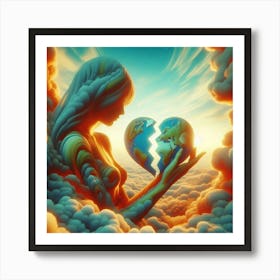 Earth In The Clouds Art Print