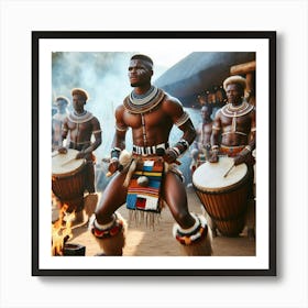 African Drumming 2 Art Print