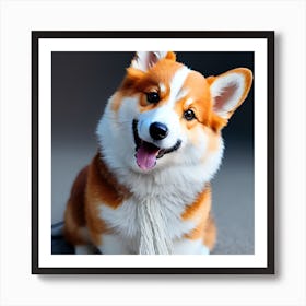 Cute Corgi Dog 1 Art Print