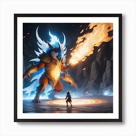 Elemental Clash Art Print