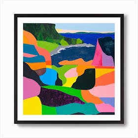 Colourful Abstract Acadia National Park Usa 6 Art Print